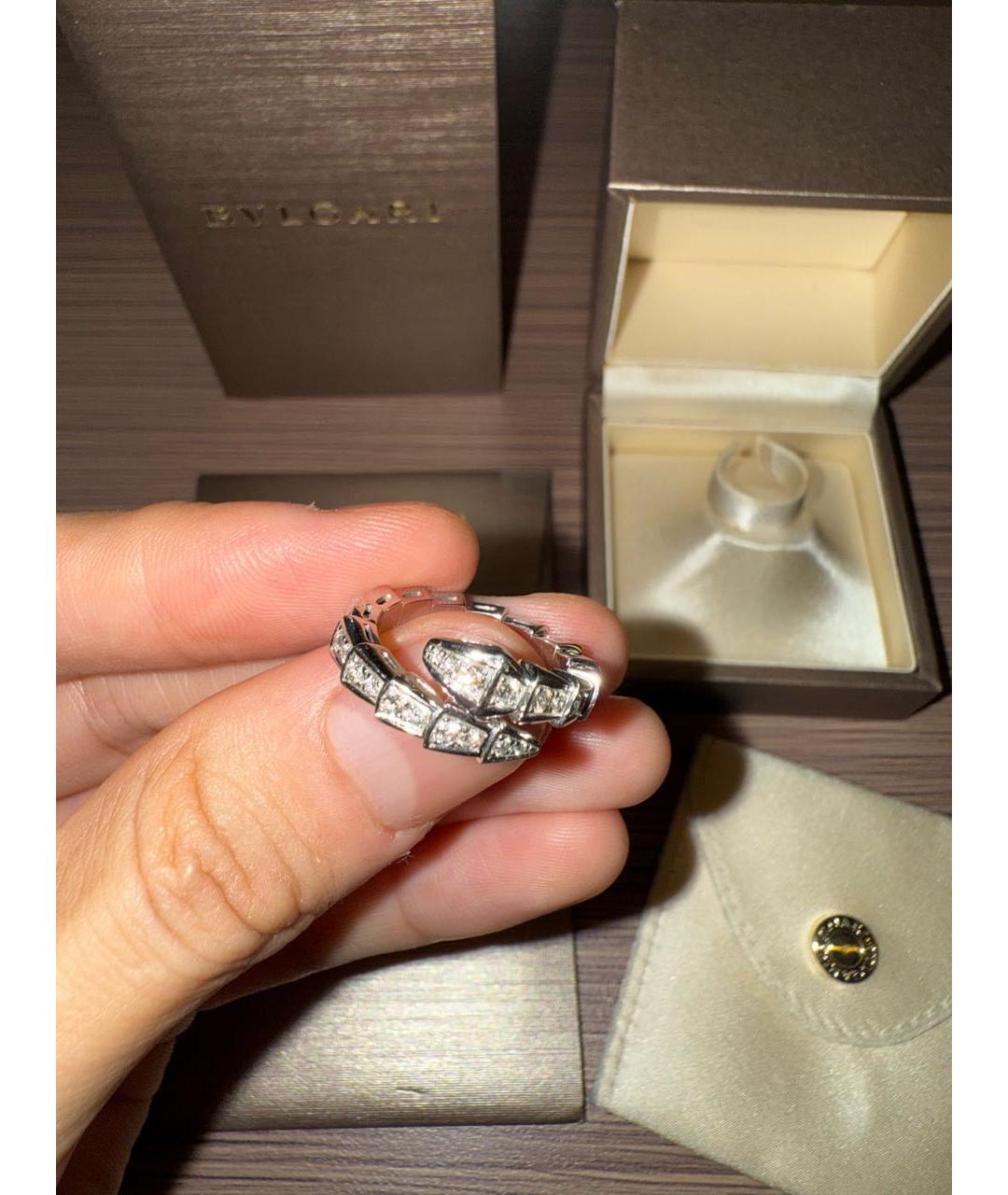 BVLGARI Серебряное кольцо из белого золота, фото 4