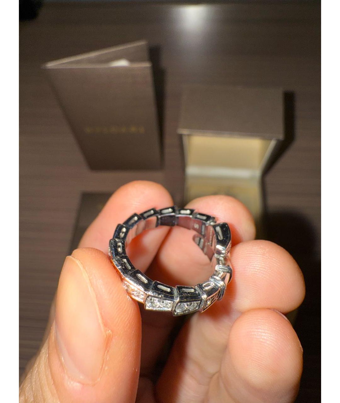 BVLGARI Серебряное кольцо из белого золота, фото 5
