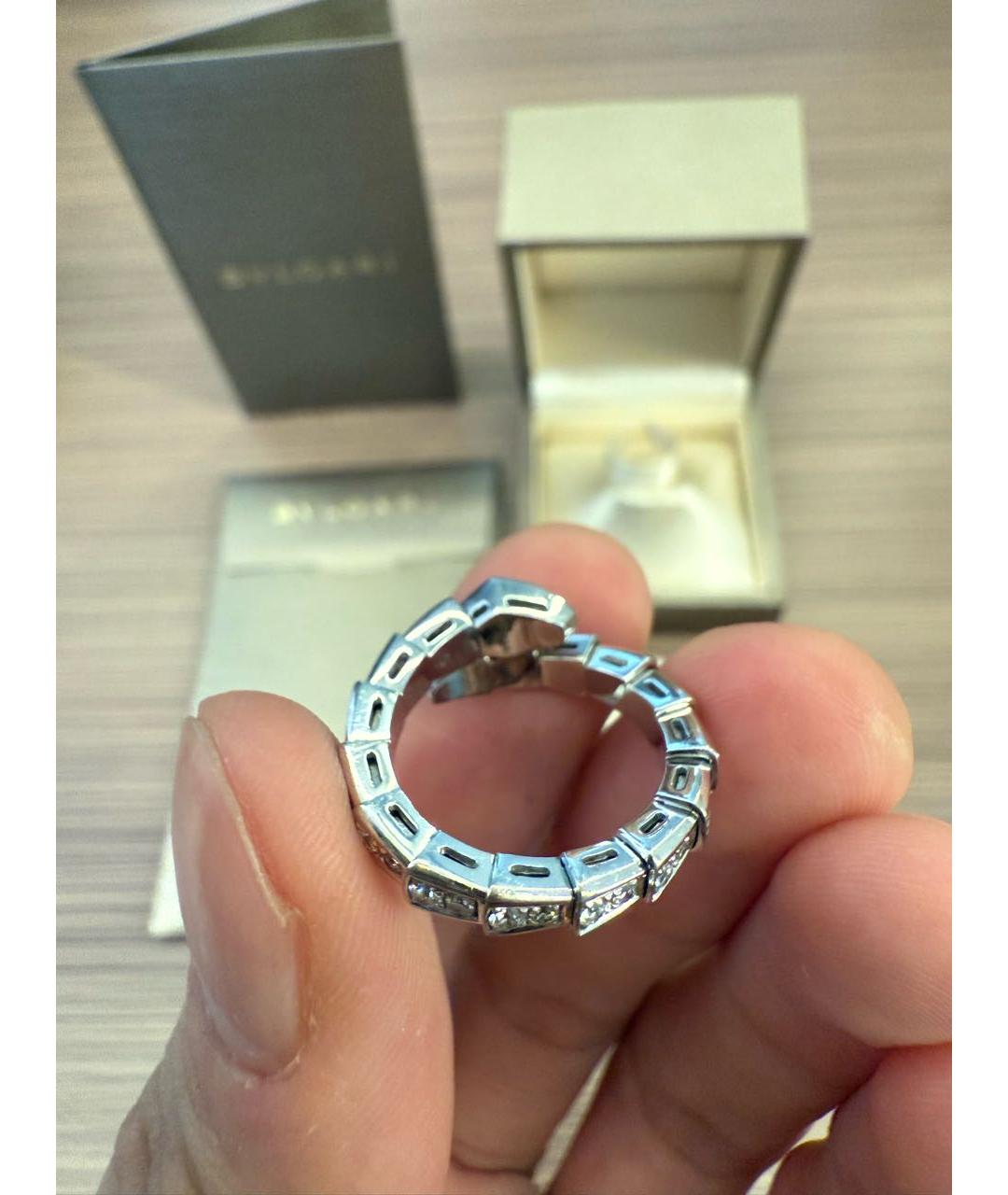 BVLGARI Серебряное кольцо из белого золота, фото 3