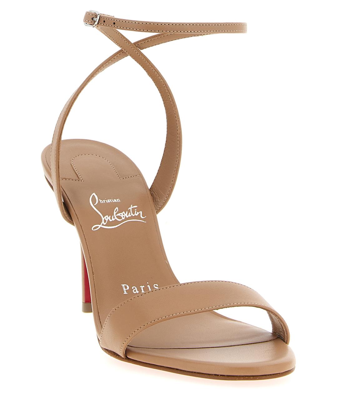 CHRISTIAN LOUBOUTIN Розовые кожаные босоножки, фото 2