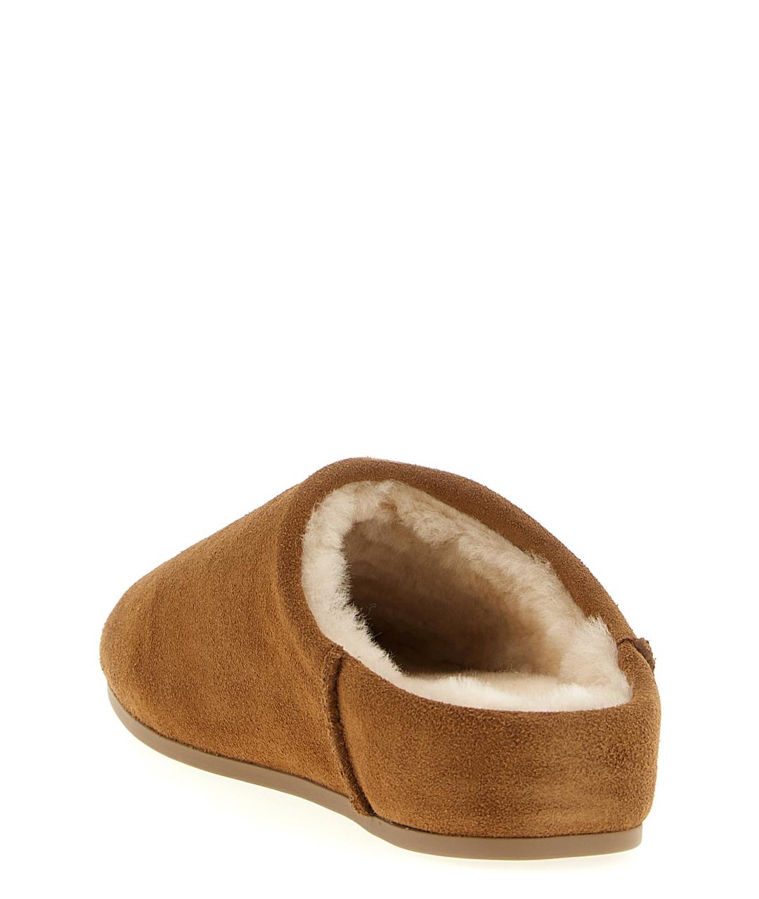 UGG AUSTRALIA Коричневые кожаные сабо, фото 3