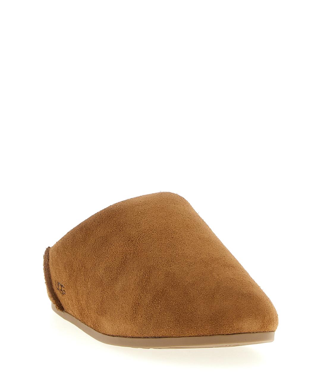 UGG AUSTRALIA Коричневые кожаные сабо, фото 2