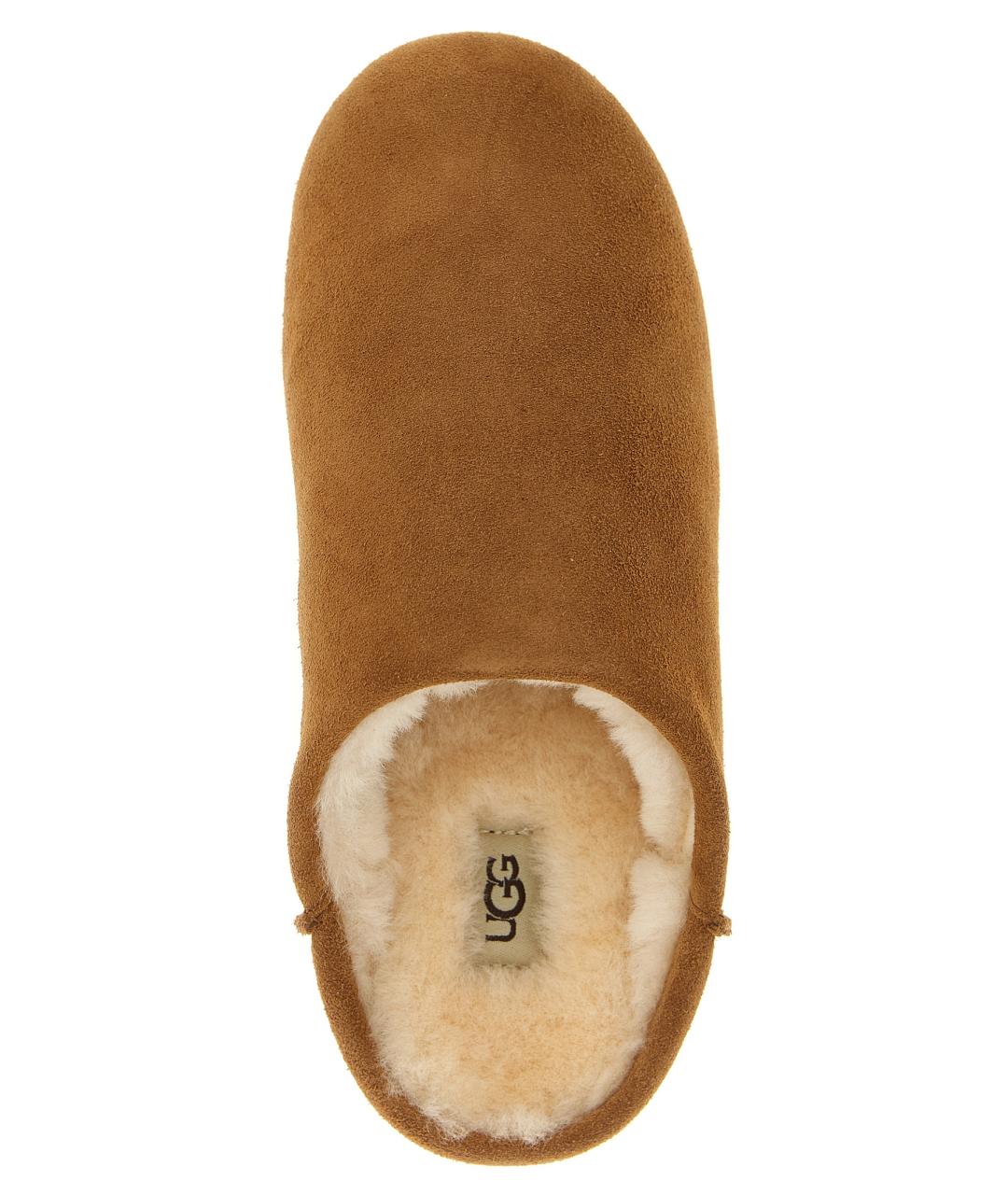 UGG AUSTRALIA Коричневые кожаные сабо, фото 4