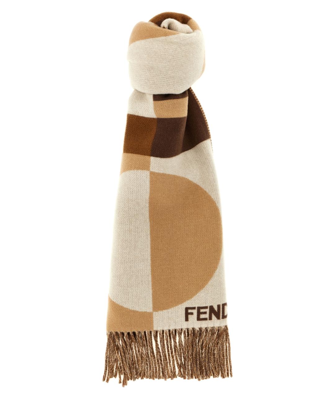 FENDI Мульти шерстяной шарф, фото 1
