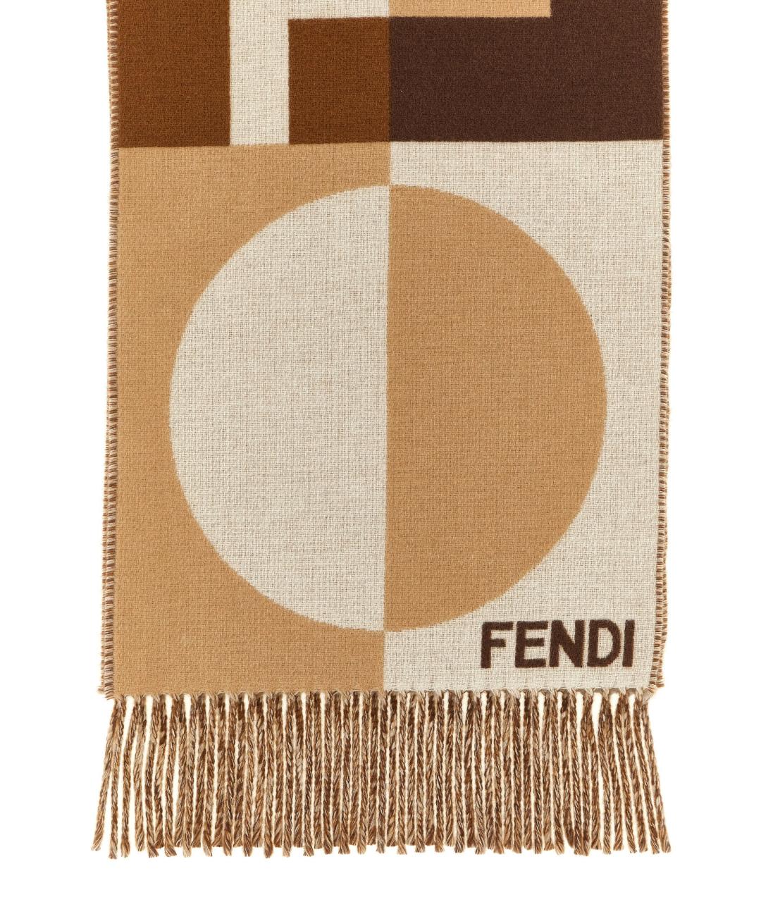 FENDI Мульти шерстяной шарф, фото 2