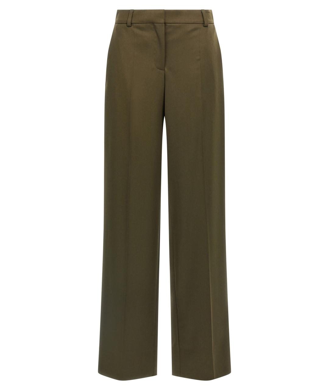 STELLA MCCARTNEY Зеленые шерстяные прямые брюки, фото 1