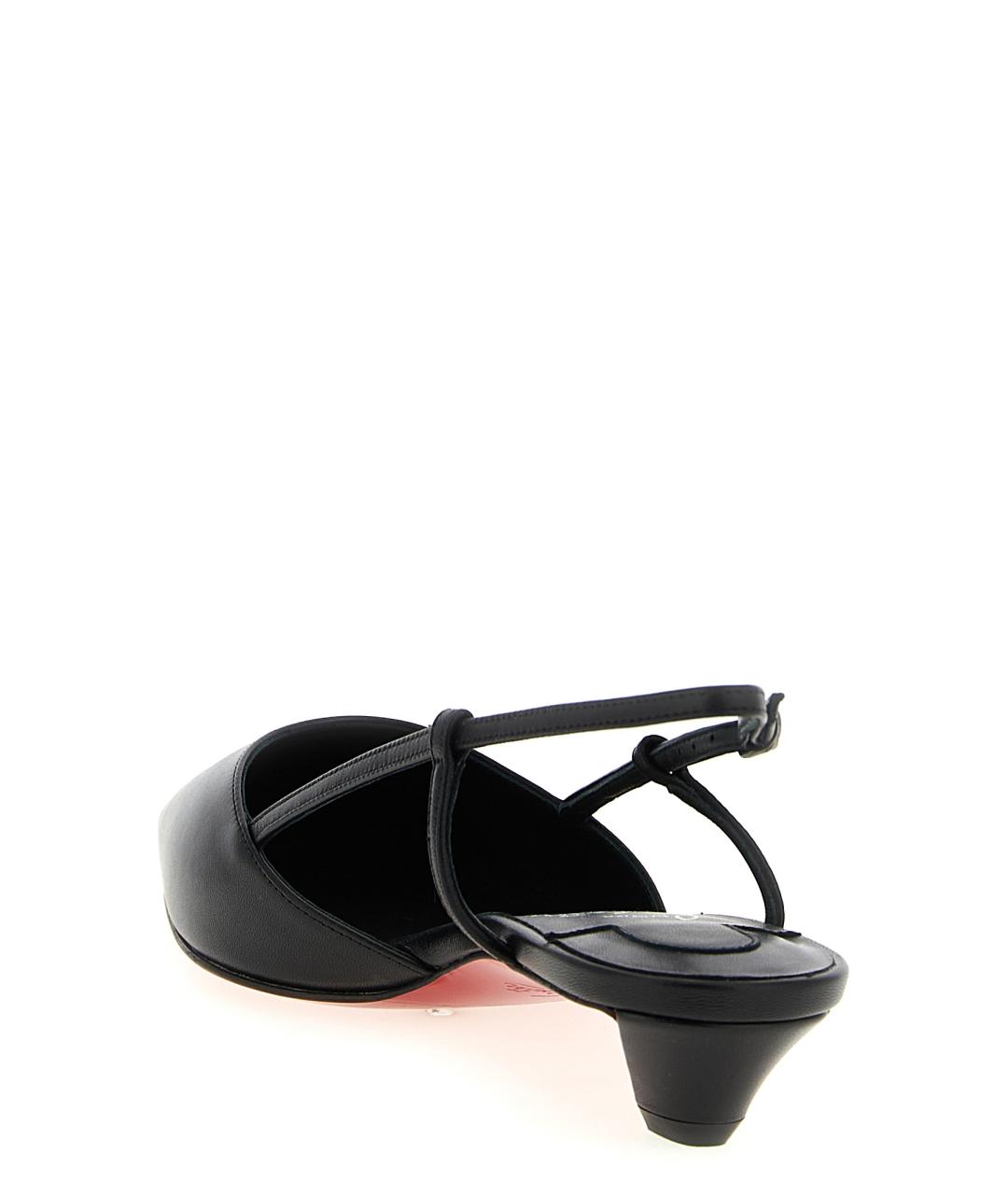 CHRISTIAN LOUBOUTIN Черные кожаные туфли, фото 3