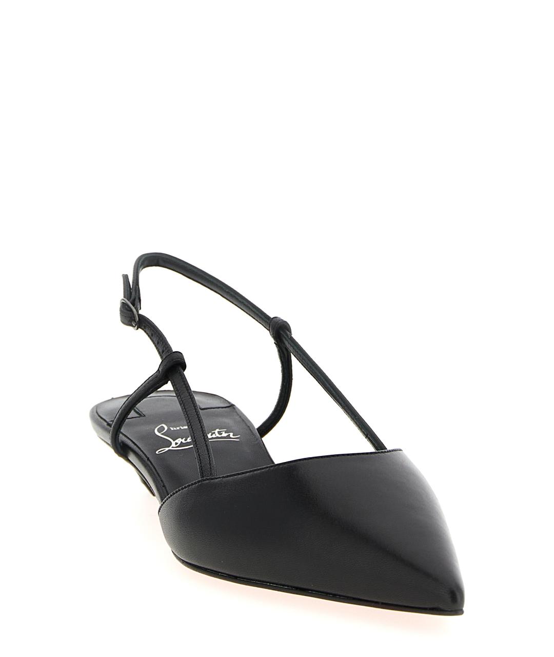 CHRISTIAN LOUBOUTIN Черные кожаные туфли, фото 2