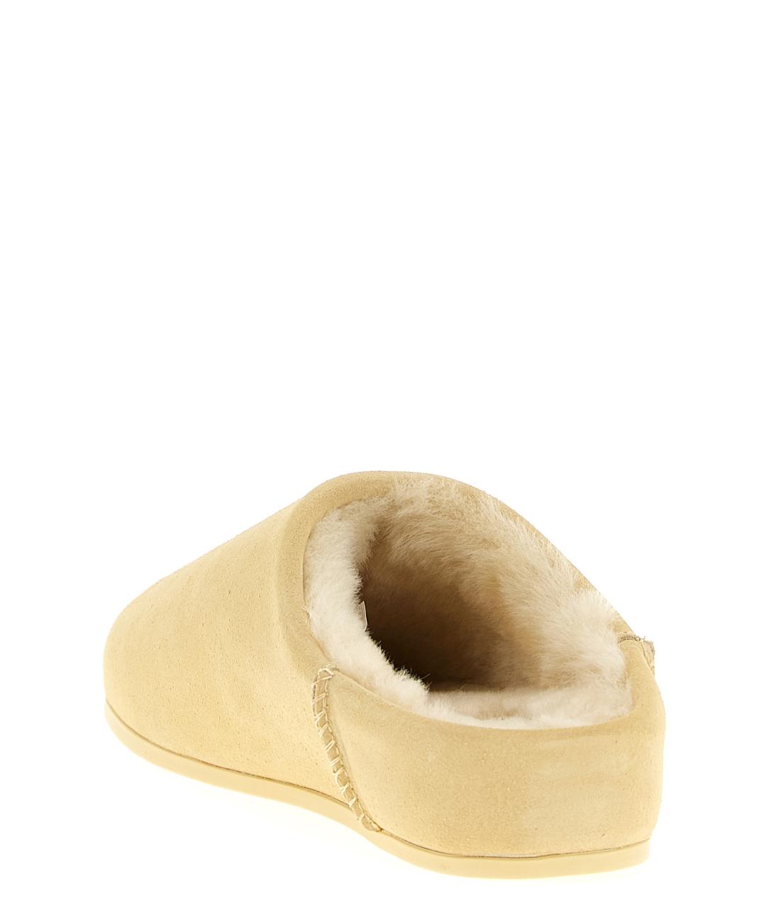 UGG AUSTRALIA Бежевые кожаные сабо, фото 3