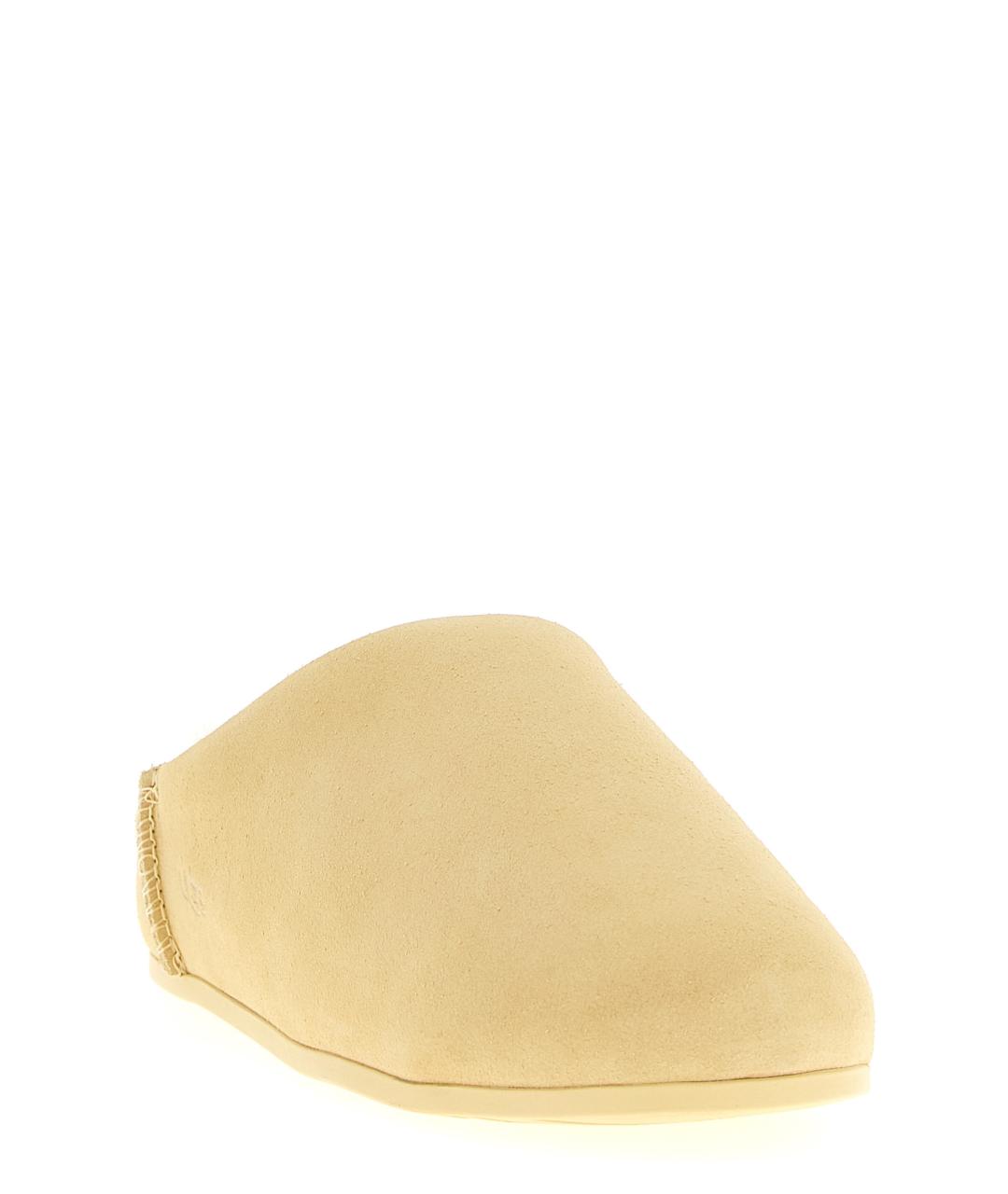 UGG AUSTRALIA Бежевые кожаные сабо, фото 2