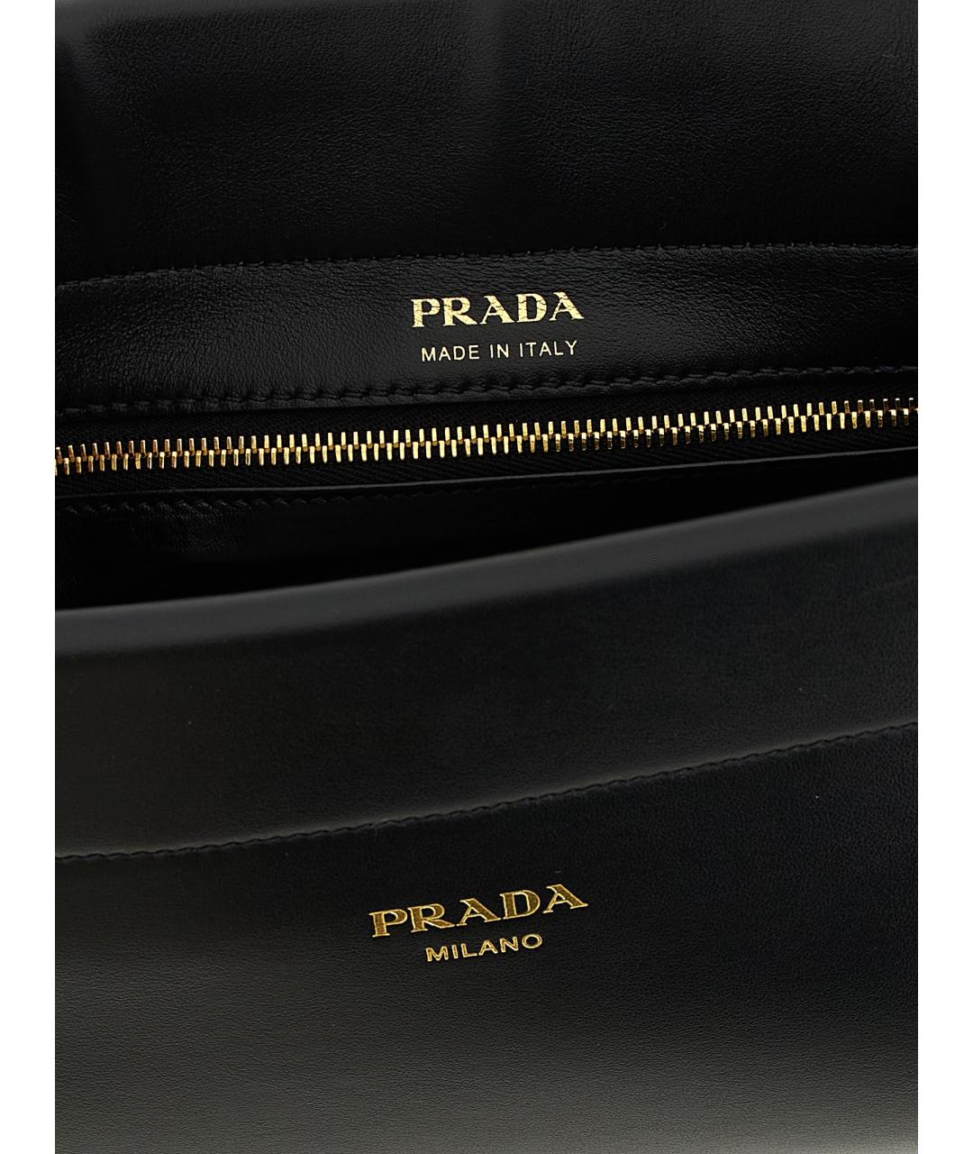 PRADA Черная кожаная сумка через плечо, фото 4