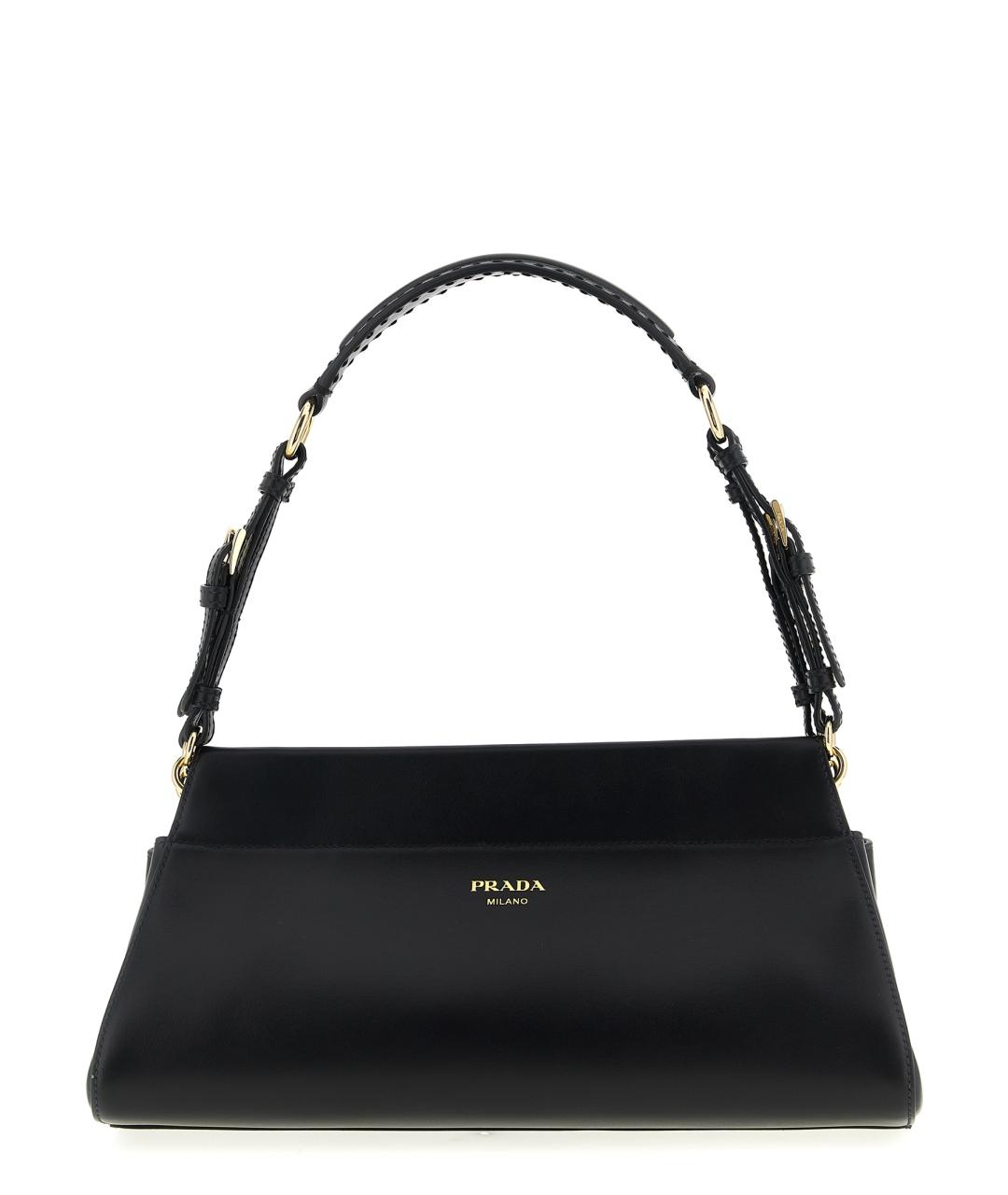 PRADA Черная кожаная сумка через плечо, фото 1