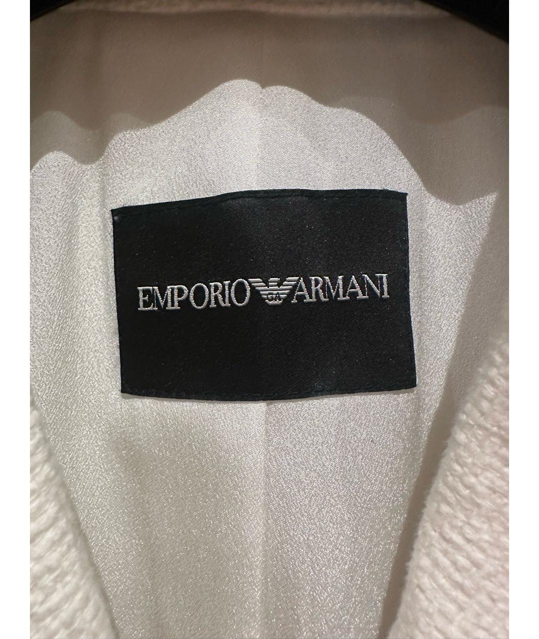 EMPORIO ARMANI Белый хлопковый жакет/пиджак, фото 5