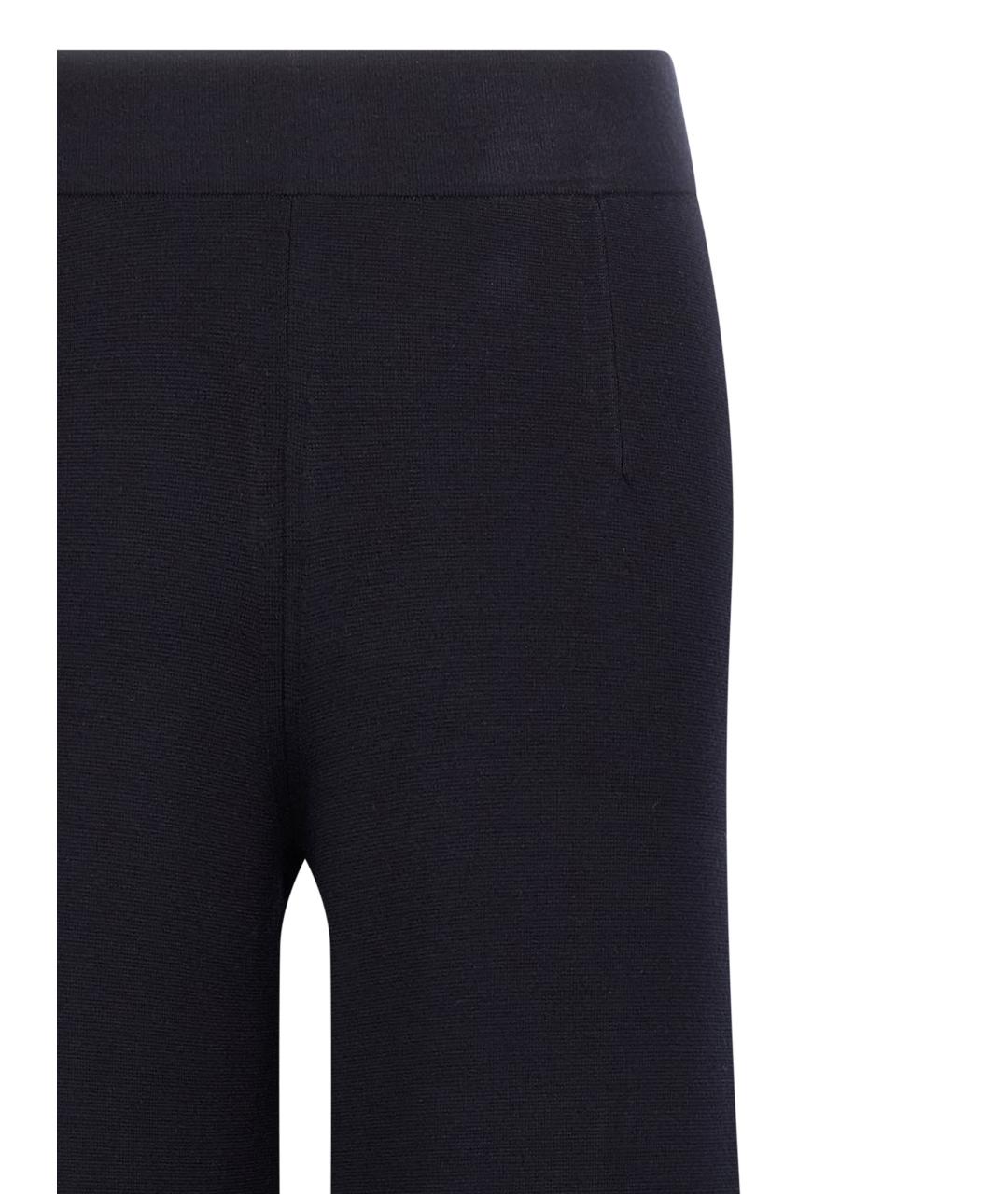MAX MARA STUDIO Синие вискозные прямые брюки, фото 3