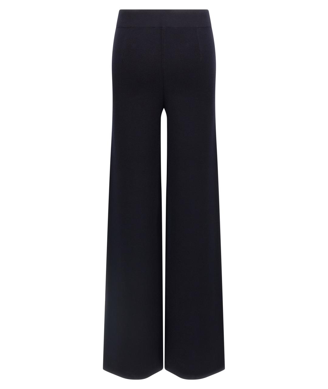 MAX MARA STUDIO Синие вискозные прямые брюки, фото 2