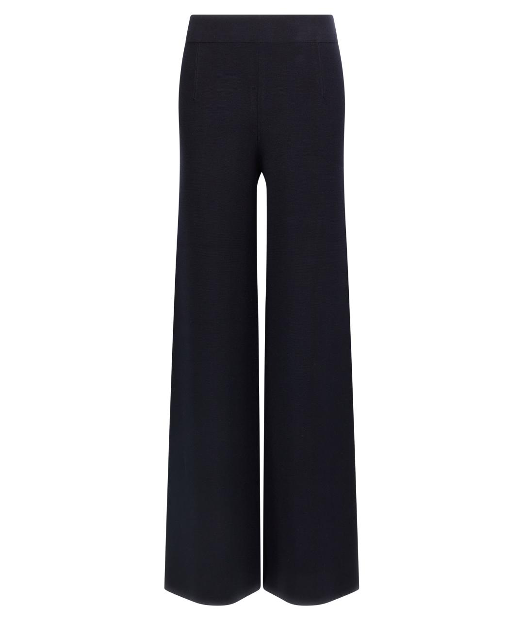 MAX MARA STUDIO Синие вискозные прямые брюки, фото 1