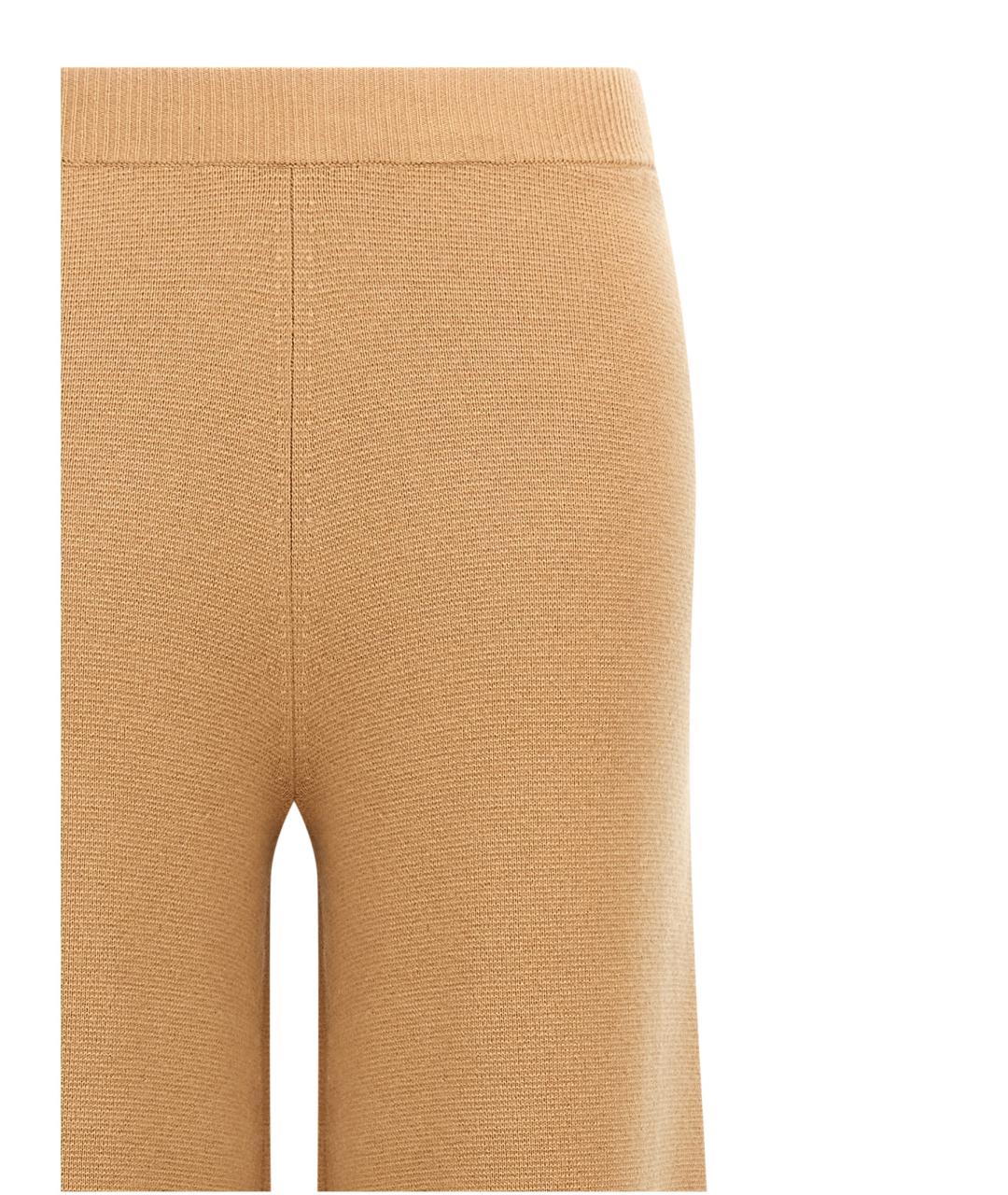 MAX MARA Бежевые шерстяные брюки широкие, фото 3