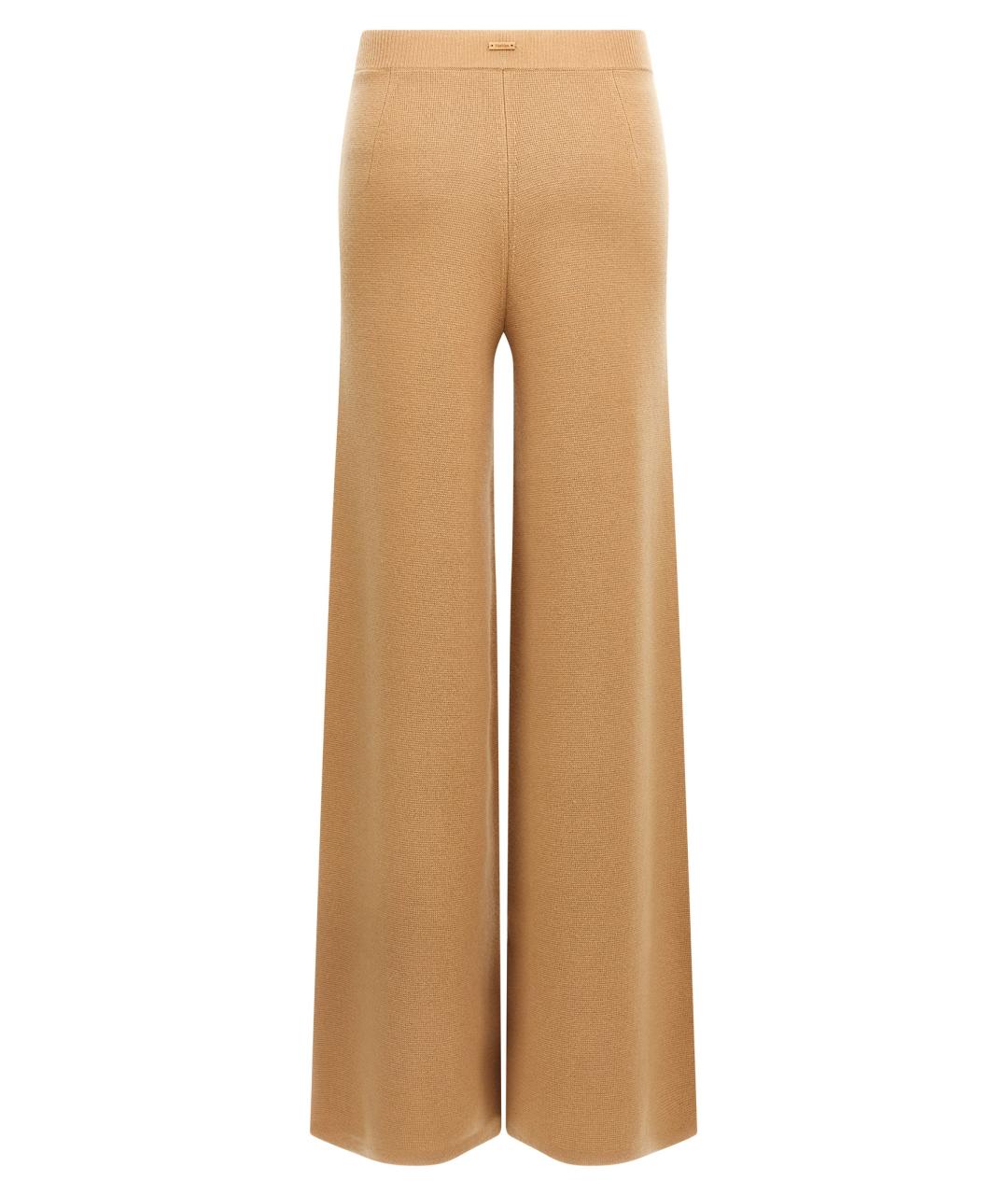 MAX MARA Бежевые шерстяные брюки широкие, фото 2