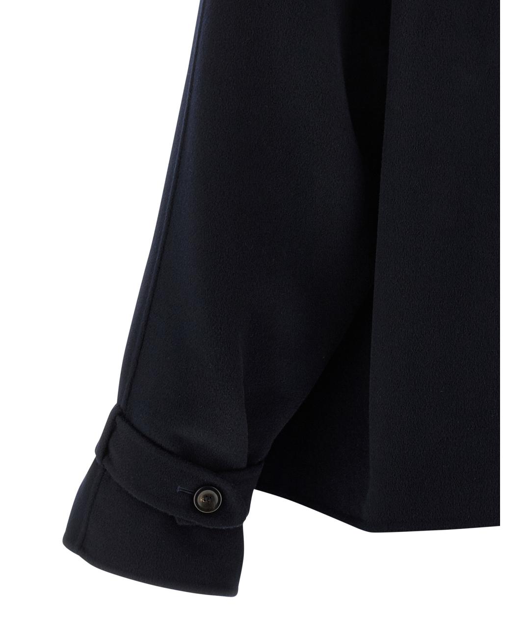 MAX MARA STUDIO Темно-синее шерстяное пальто, фото 4