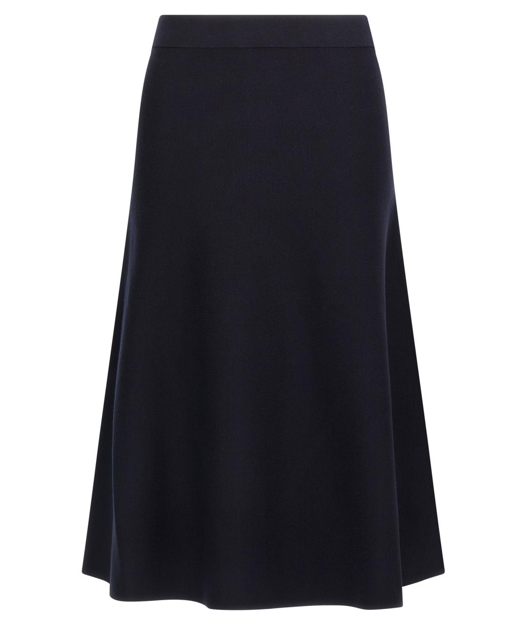 MAX MARA STUDIO Синяя вискозная юбка миди, фото 1