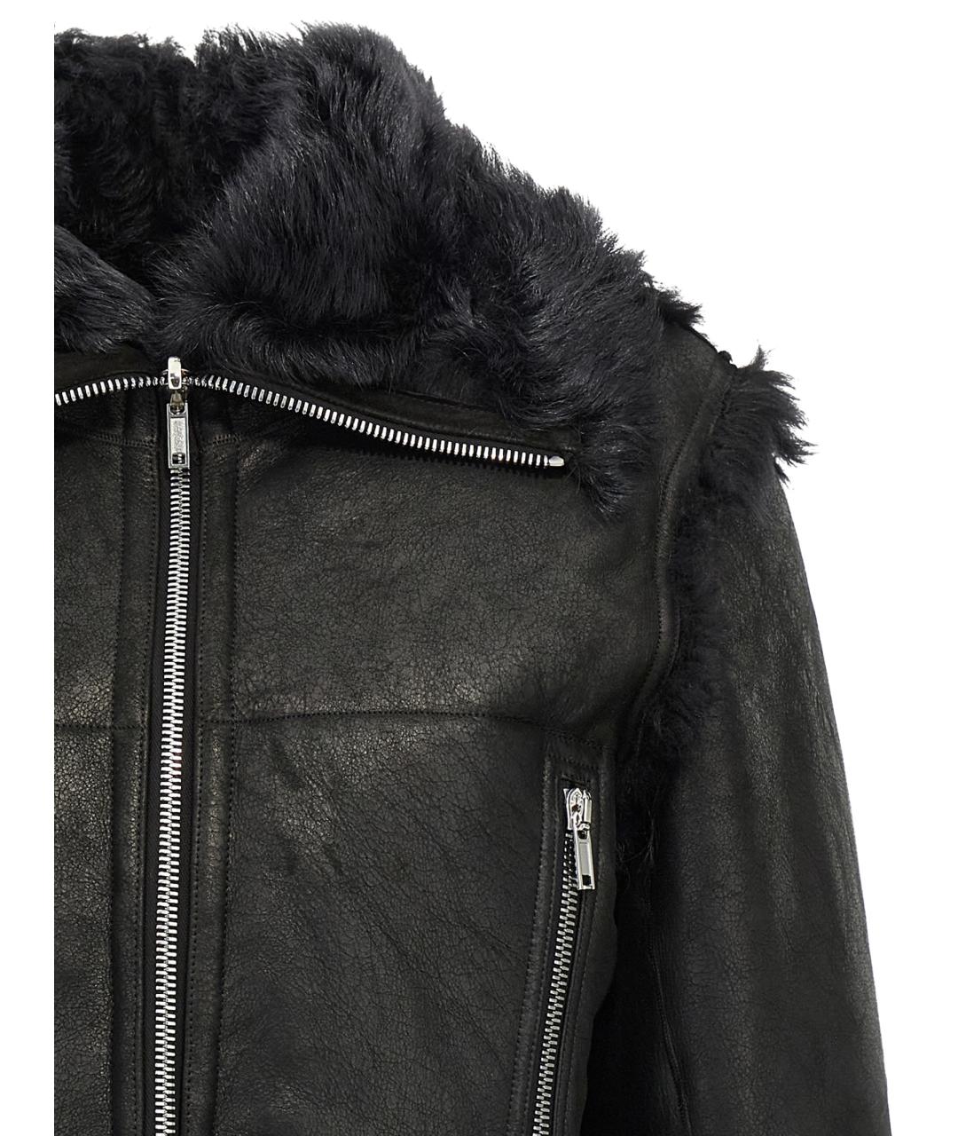 RICK OWENS Черная кожаная куртка, фото 3