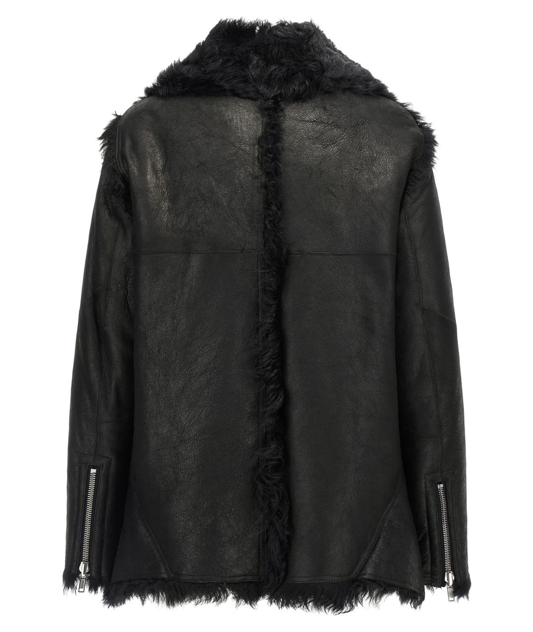 RICK OWENS Черная кожаная куртка, фото 2