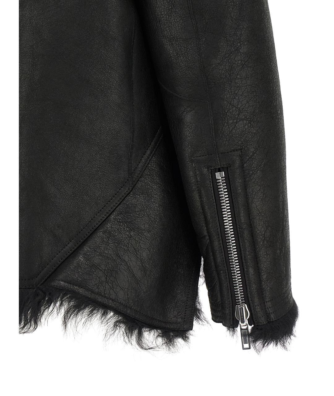 RICK OWENS Черная кожаная куртка, фото 4