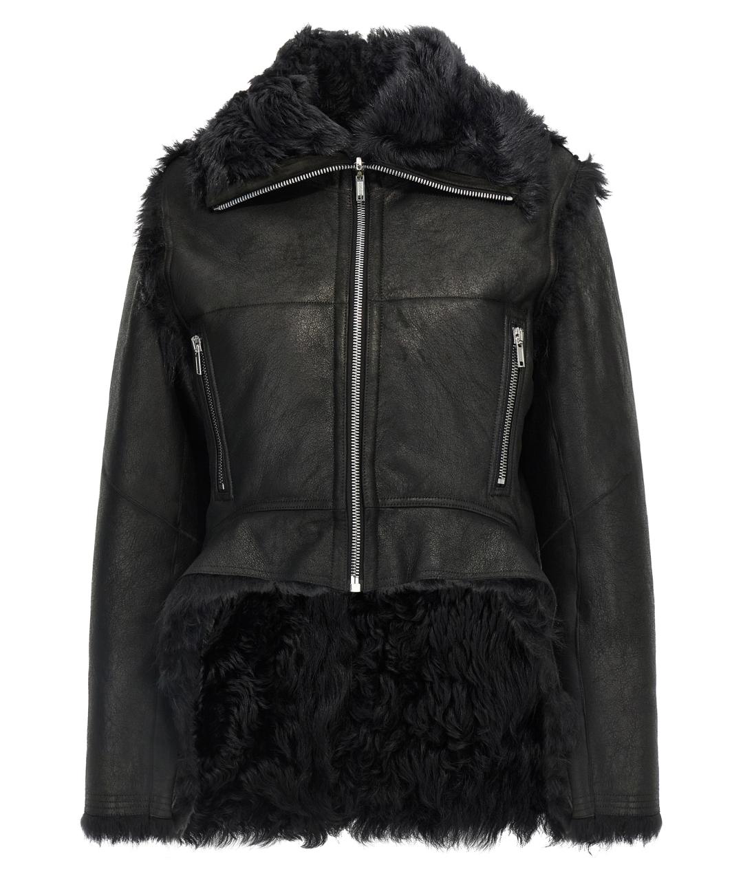 RICK OWENS Черная кожаная куртка, фото 1