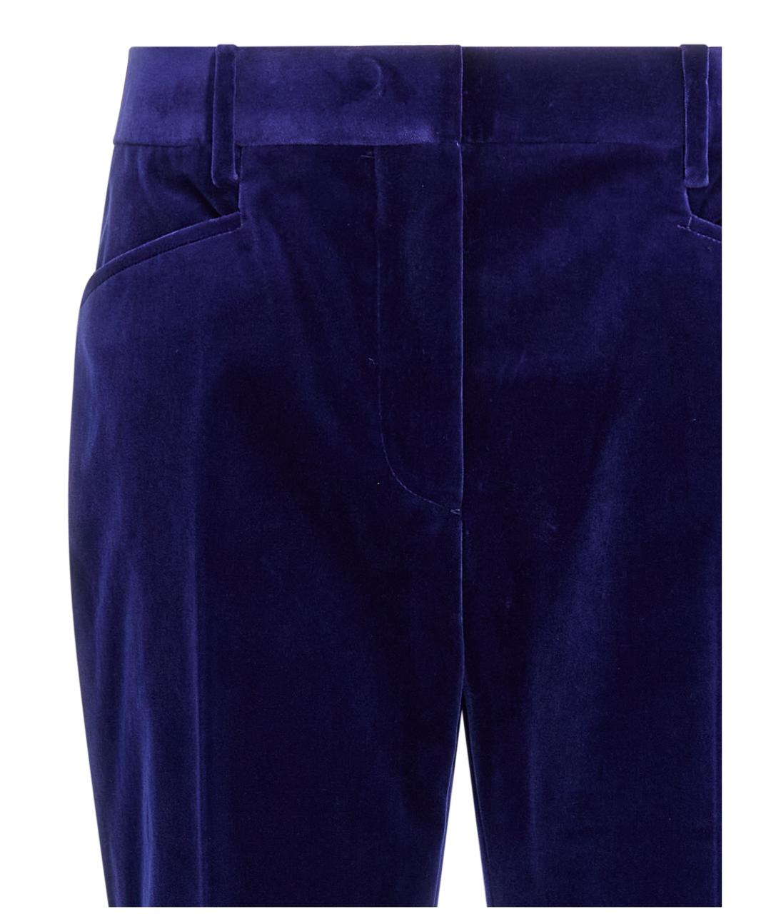 TOM FORD Синие хлопковые прямые брюки, фото 3