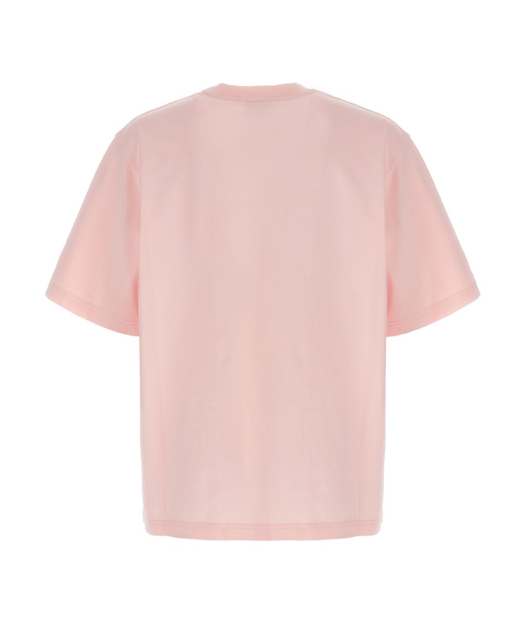 CASABLANCA Розовая хлопковая футболка, фото 2