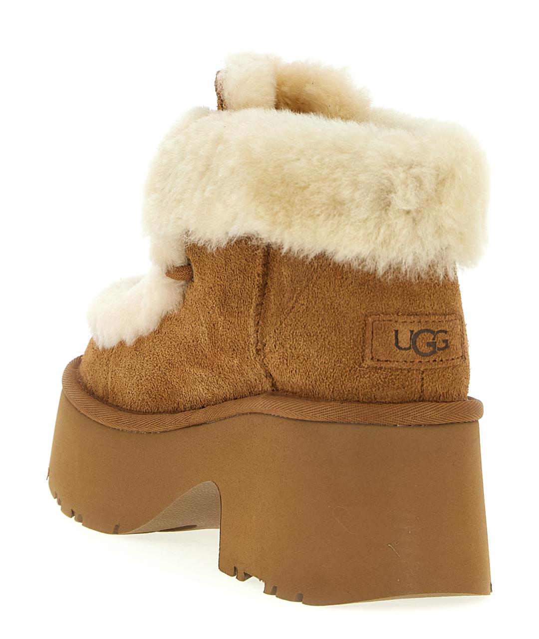 UGG AUSTRALIA Коричневые кожаные ботинки, фото 3