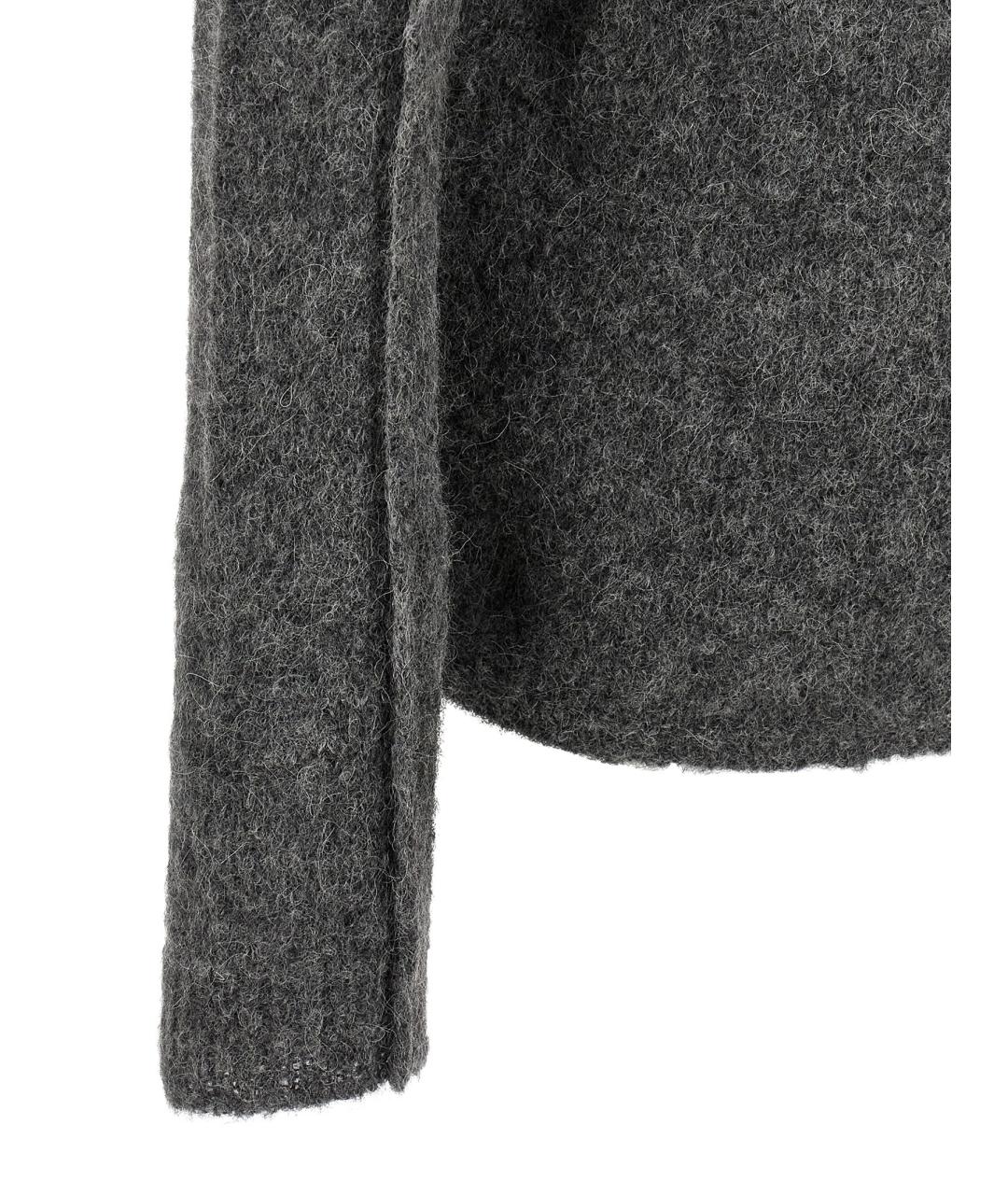 THOM KROM Серый шерстяной джемпер / свитер, фото 4