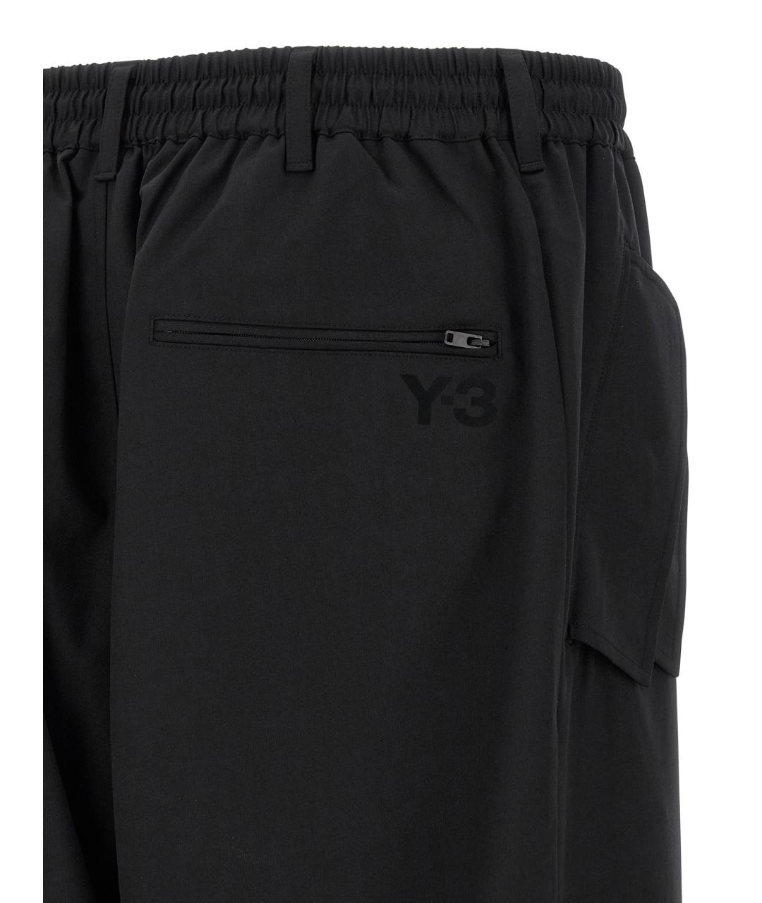 Y-3 Черные полиэстеровые повседневные брюки, фото 5