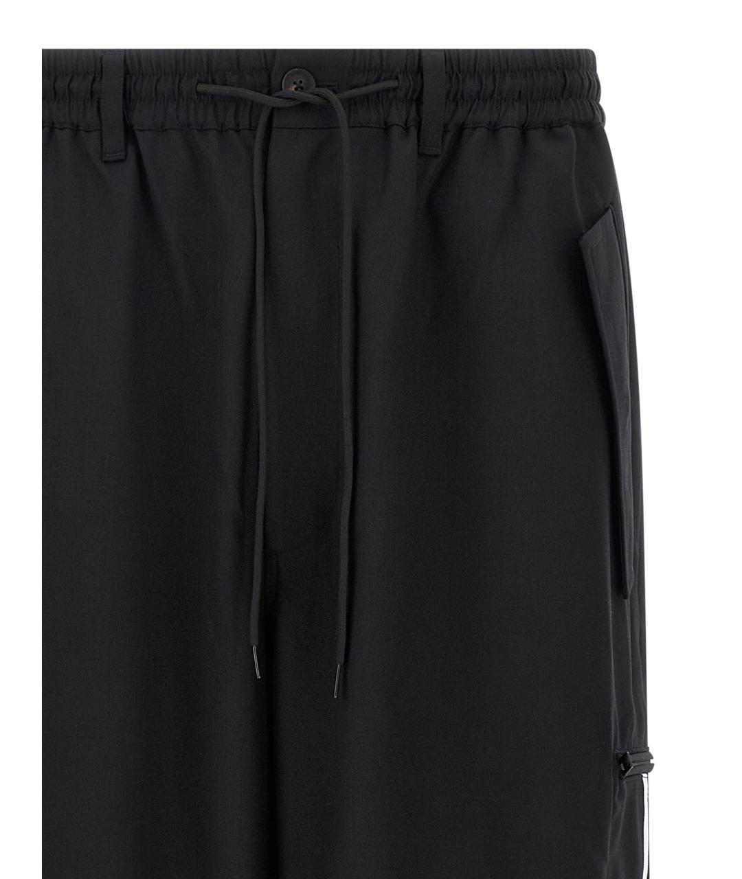 Y-3 Черные полиэстеровые повседневные брюки, фото 4