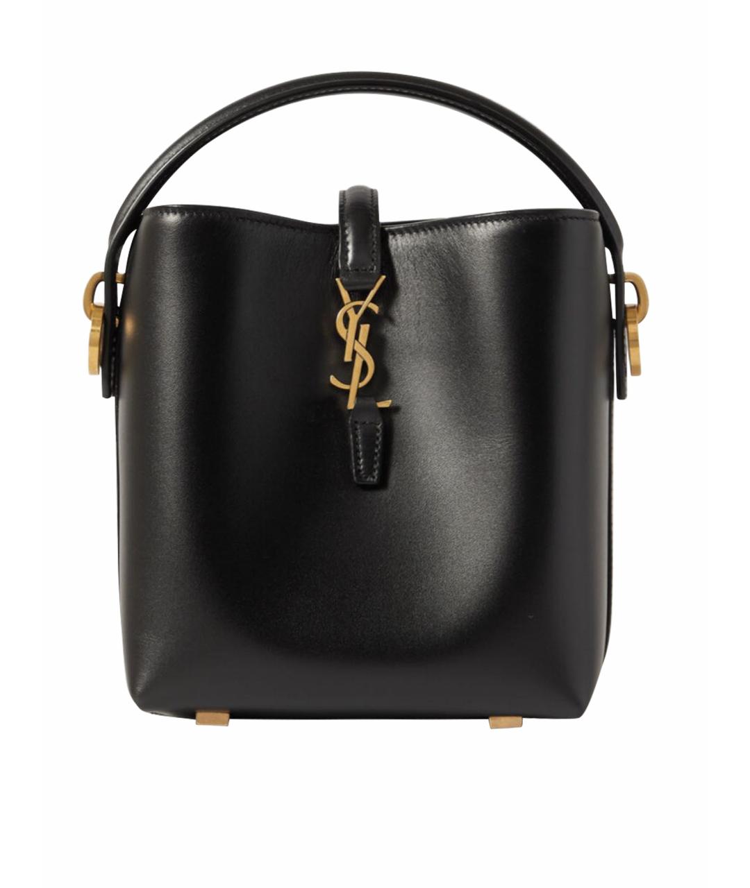 SAINT LAURENT Черная кожаная сумка через плечо, фото 1