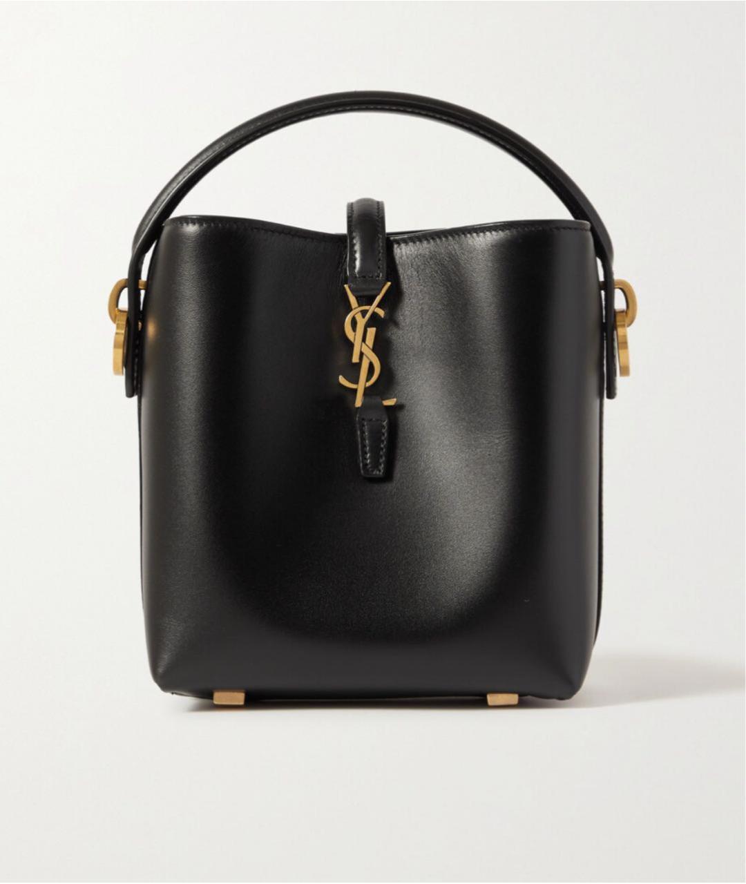 SAINT LAURENT Черная кожаная сумка через плечо, фото 5