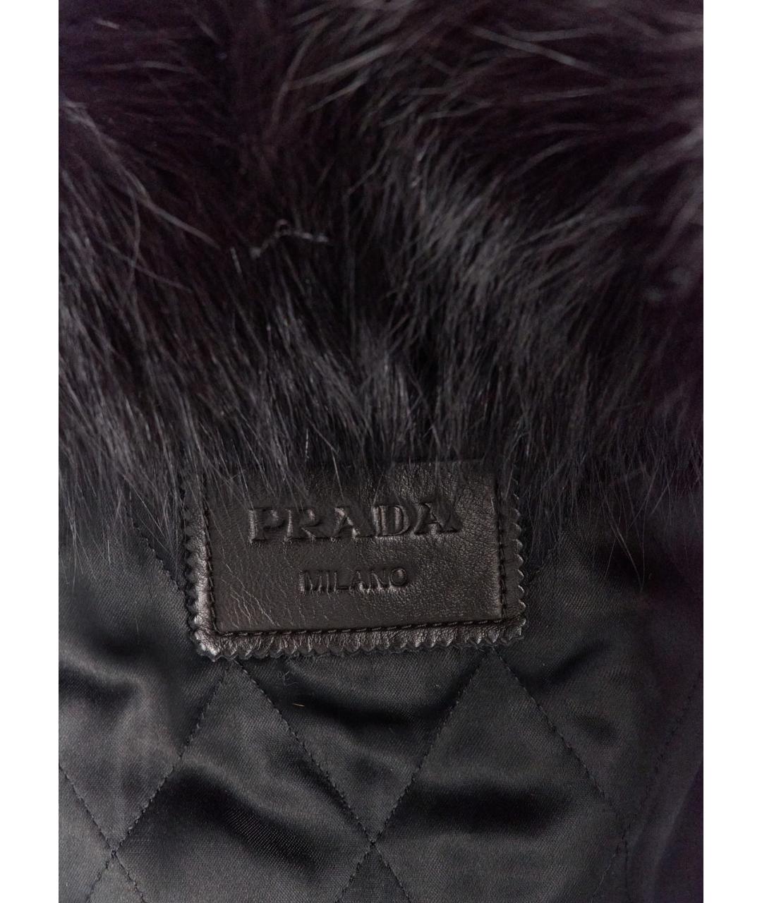 PRADA Бежевое меховое пальто, фото 5