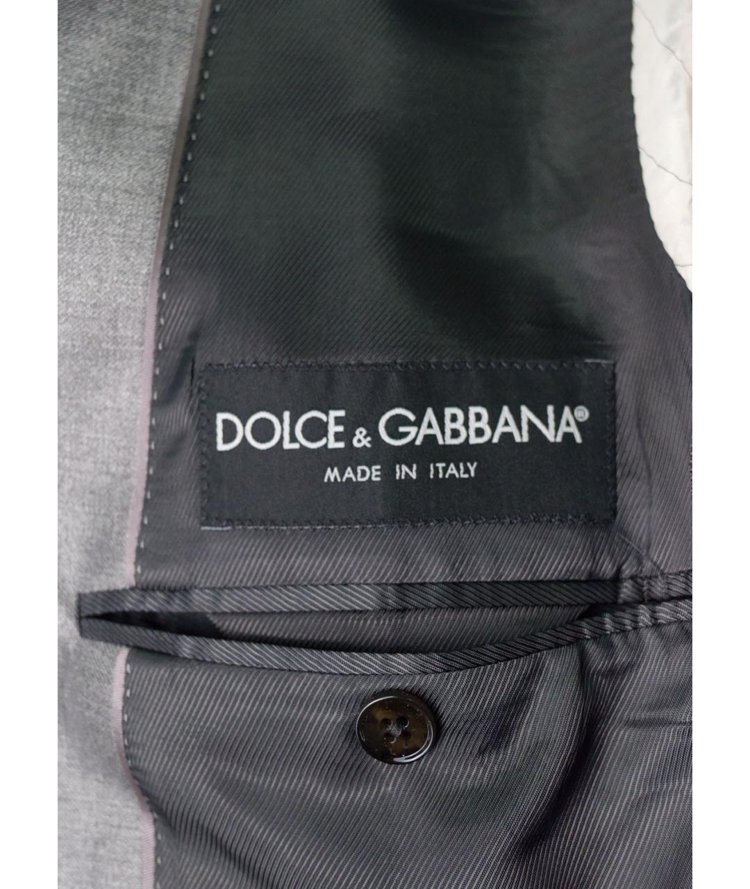DOLCE&GABBANA Серый классический костюм, фото 4