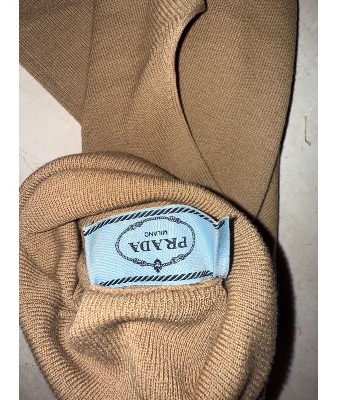 PRADA Бежевая льняная майка, фото 3