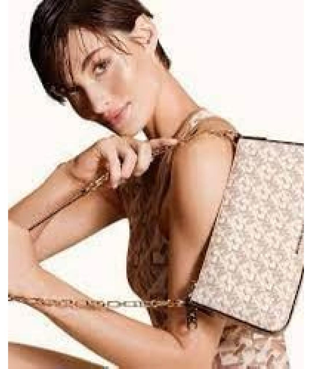 MICHAEL MICHAEL KORS Бежевое вискозное платье, фото 8