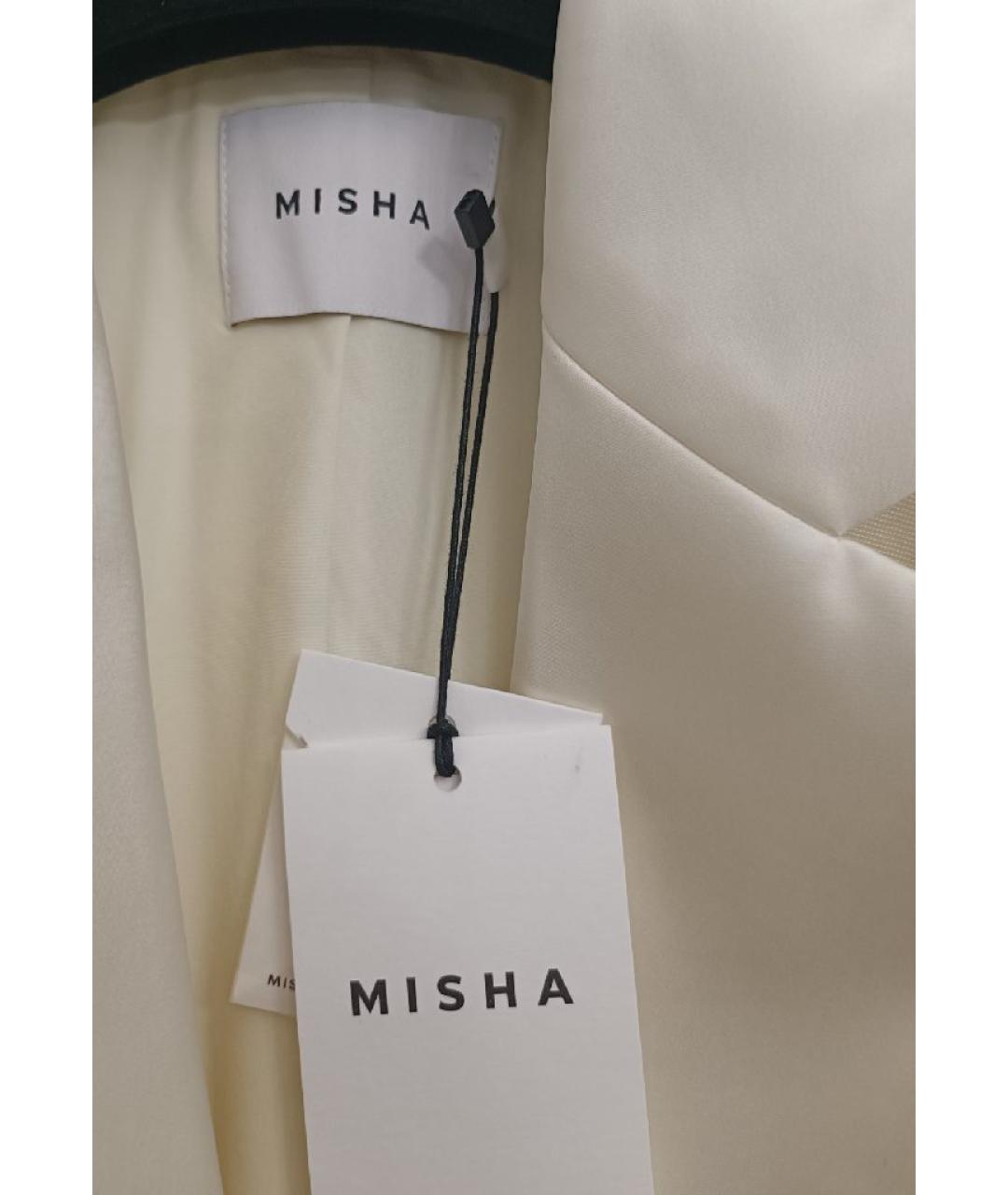 MISHA COLLECTION Белый полиэстеровый жакет/пиджак, фото 3