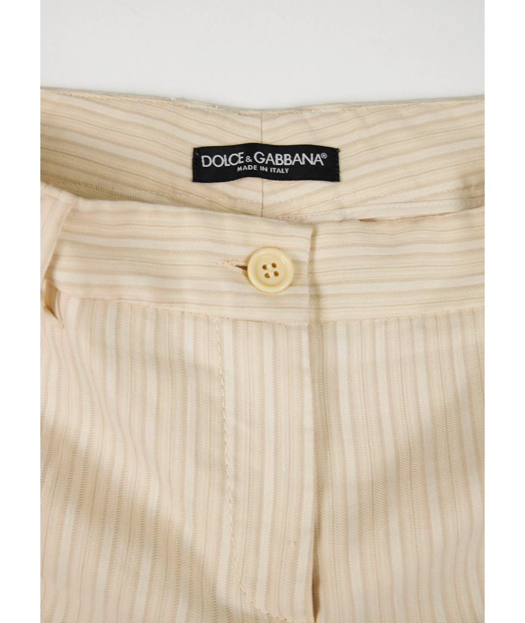 DOLCE&GABBANA Бежевый льняной костюм с брюками, фото 7