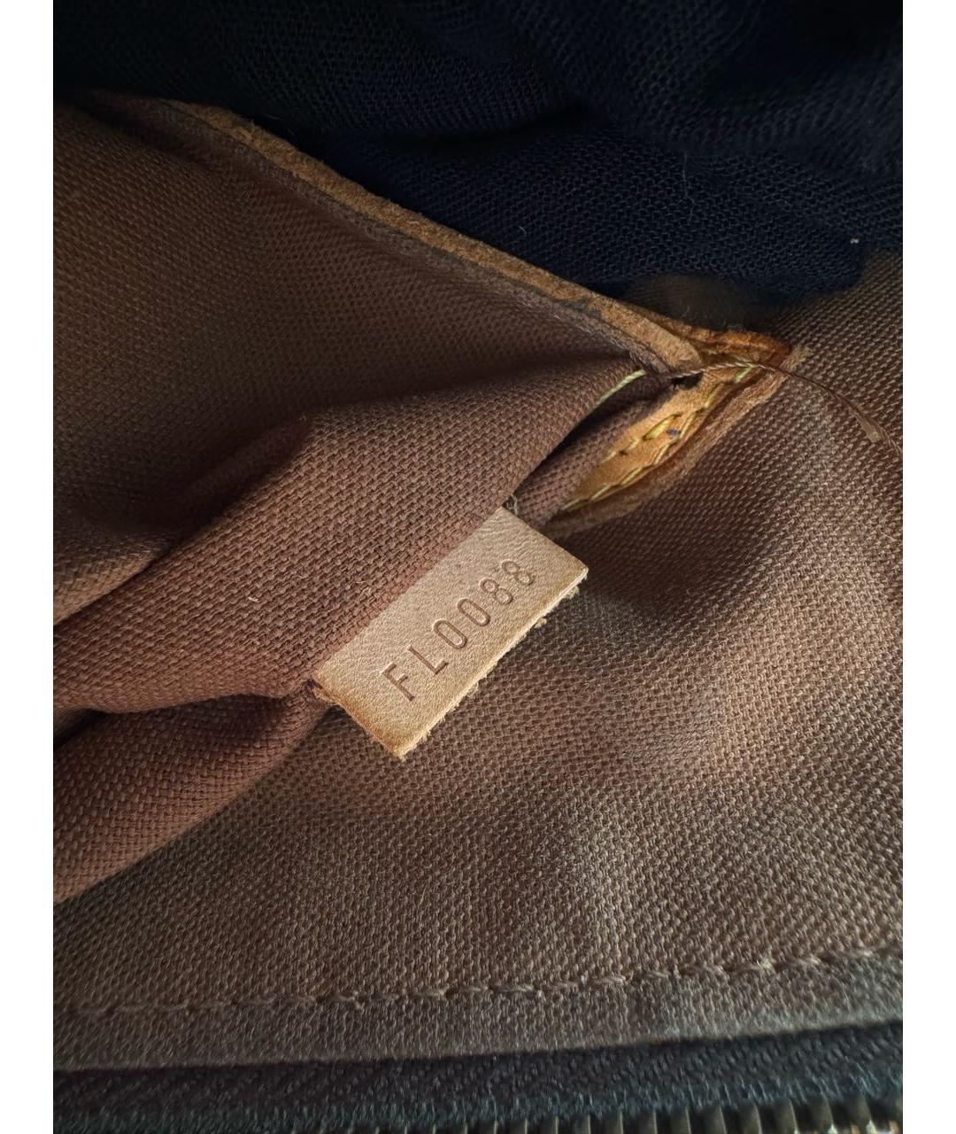 LOUIS VUITTON Коричневая сумка с короткими ручками из искусственной кожи, фото 7