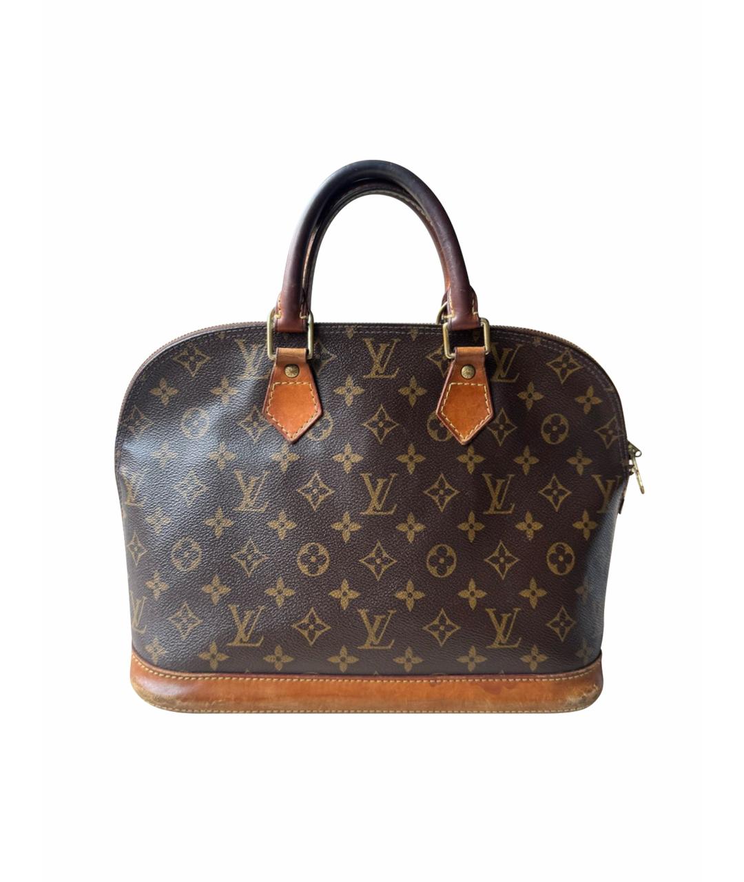 LOUIS VUITTON Коричневая сумка с короткими ручками из искусственной кожи, фото 1