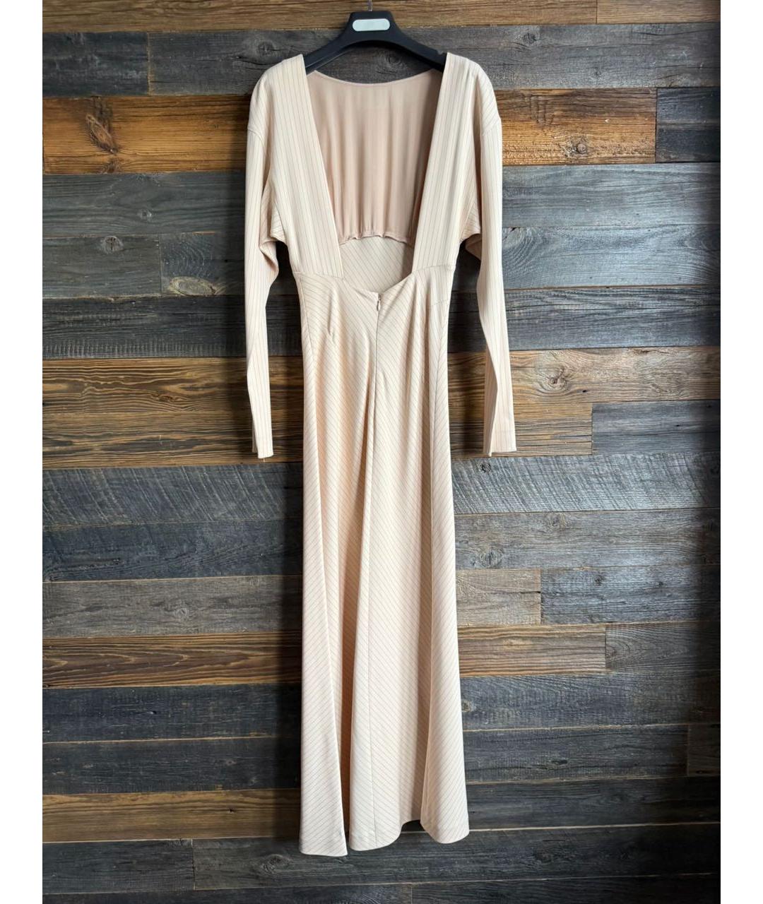 ALESSANDRA RICH Бежевое вечернее платье, фото 3