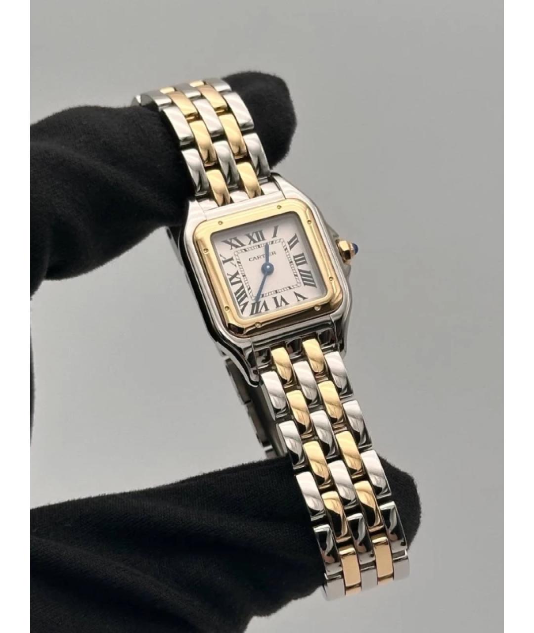 CARTIER Белые часы из желтого золота, фото 2