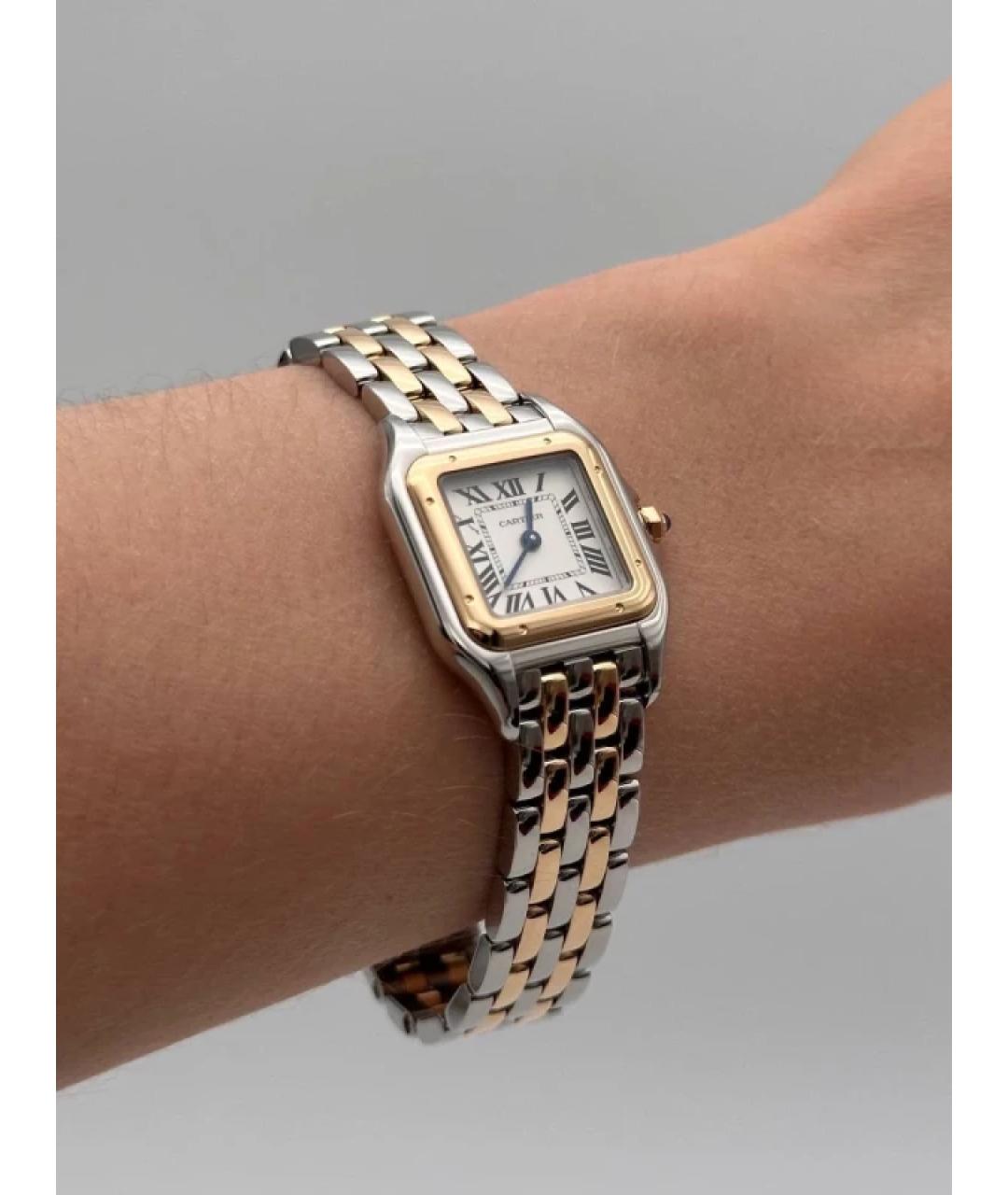 CARTIER Белые часы из желтого золота, фото 4