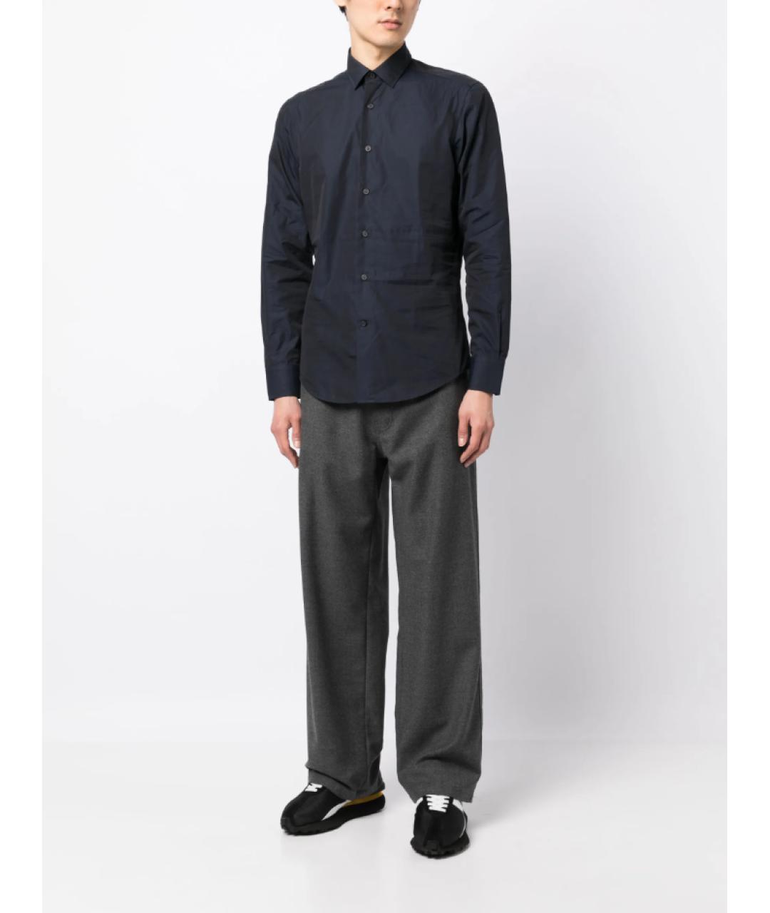 LANVIN Черная хлопковая классическая рубашка, фото 9