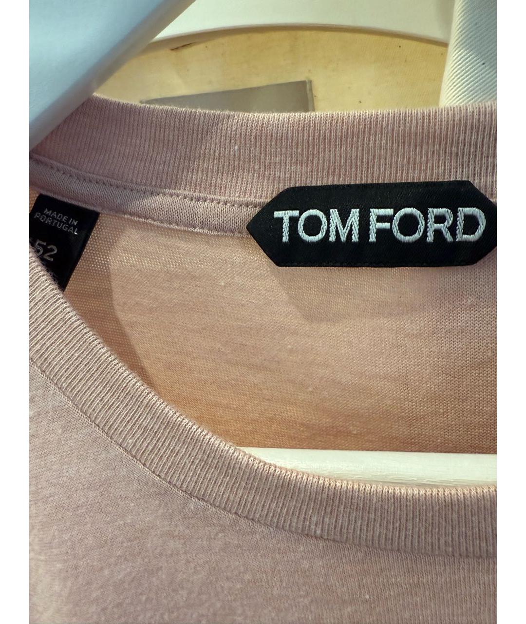 TOM FORD Розовая хлопковая футболка, фото 3