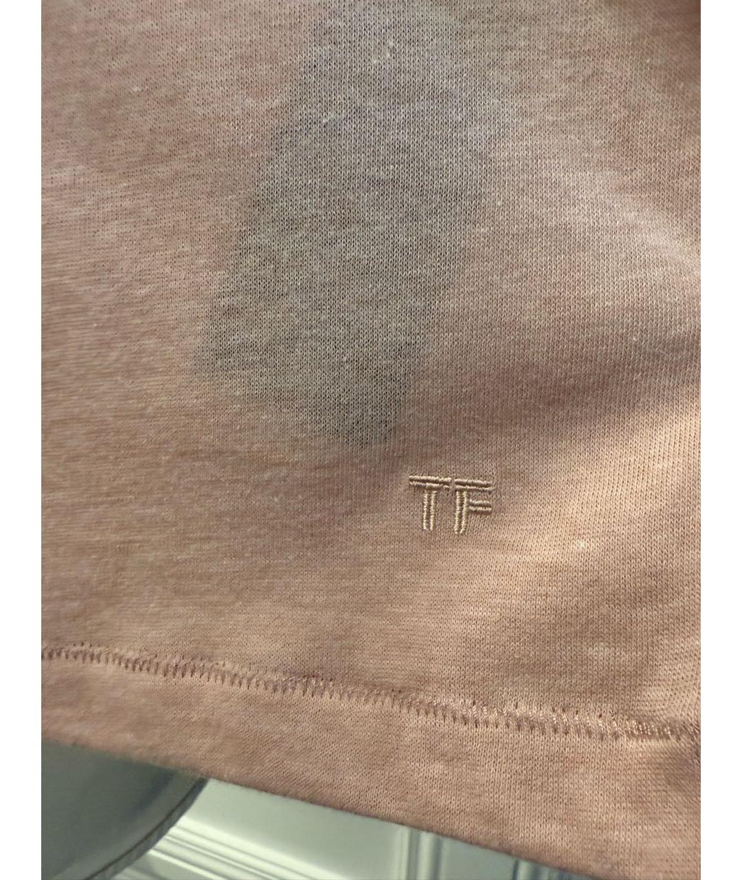 TOM FORD Розовая хлопковая футболка, фото 4